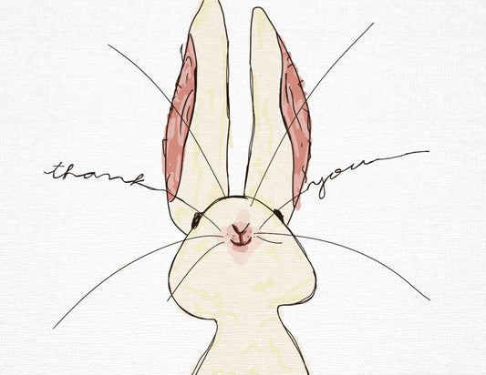 bunny thank you, set of 5