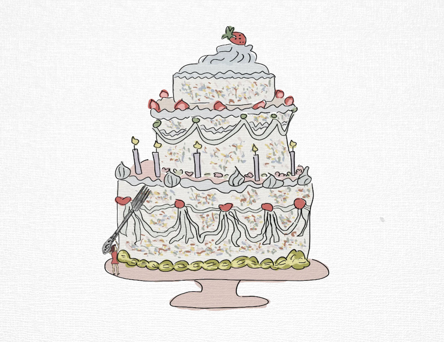 cake birthday, set of 5