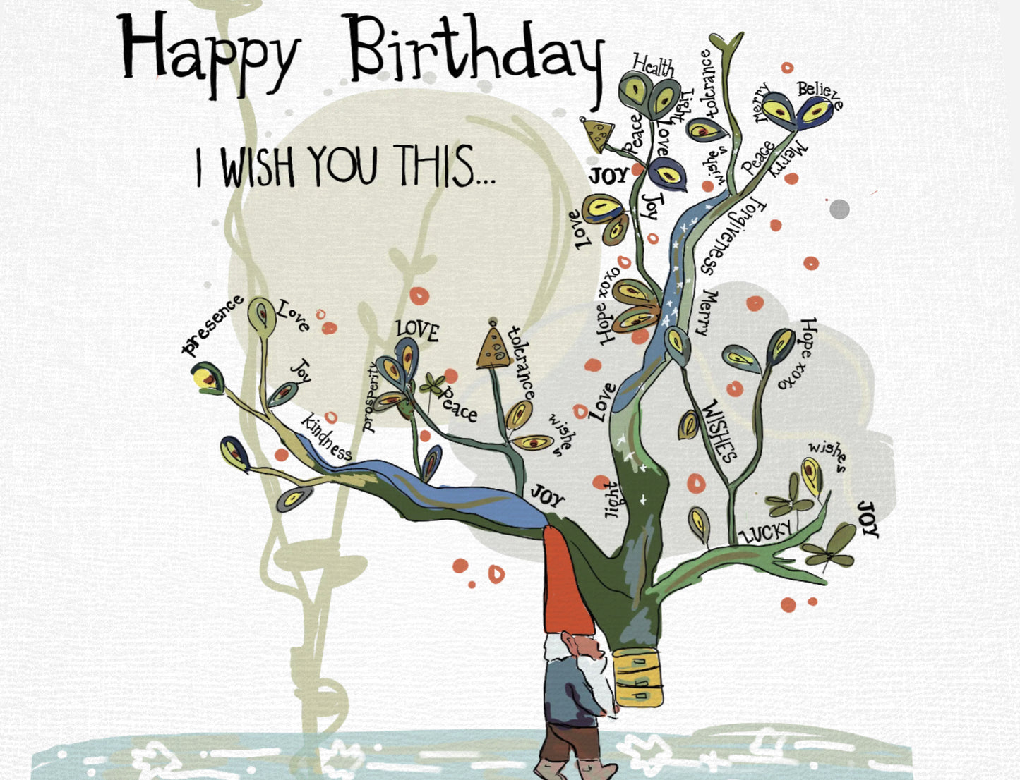 wish tree birthday, set of 5