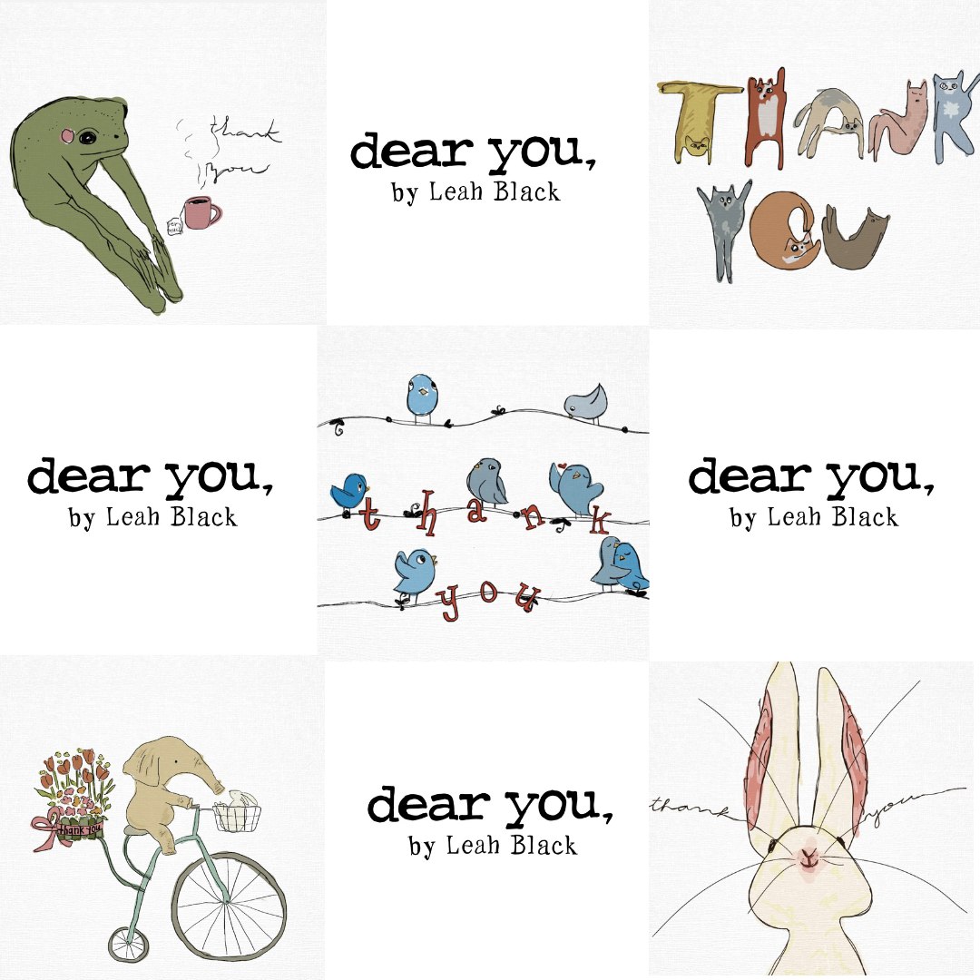 critter chorus thank you, variety set of 5